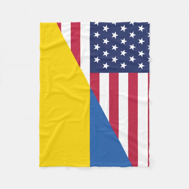 Cobertor De Velo Apoio americano à Ucrânia Sherpa Blanket (Frente)