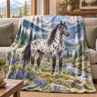 Cobertor De Velo Appaloosa Leopardo Prateado em Spring Valley