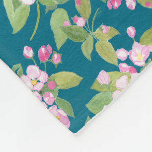 Cobertor De Velo Apple cor-de-rosa floresce teste padrão floral em