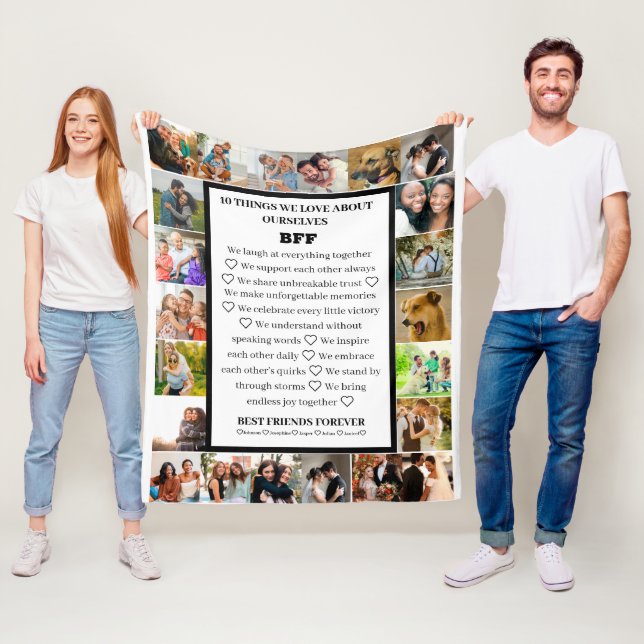 Cobertor De Velo Apreciação de Amizade | Colagem de Fotos BFF 22 (In Situ)