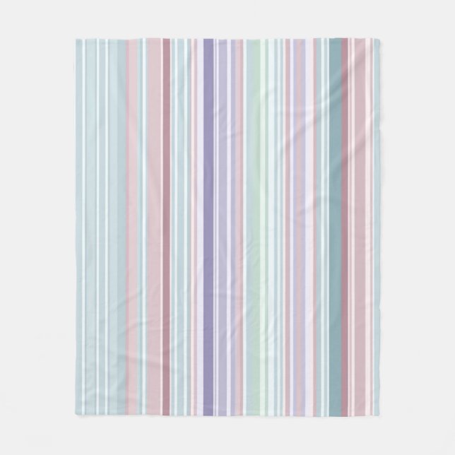 Cobertor De Velo Aqua, Blush and Lavender Stripes (Frente)