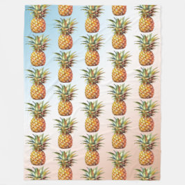 Cobertor De Velo Aqua Cream Feliz Abacaxi Tropical