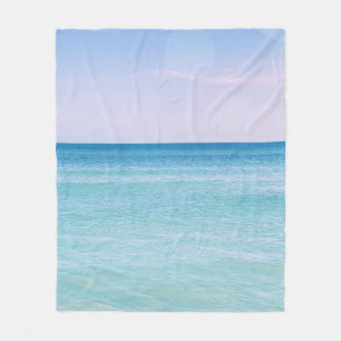 Cobertor De Velo Aqua Teal Lavanda Ocean Onda Praia Tropical