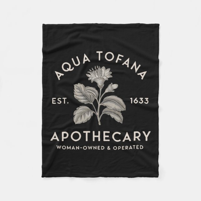 Cobertor De Velo Aqua Tofana Apothecary Est 1633 Mulher Proprietári (Frente)