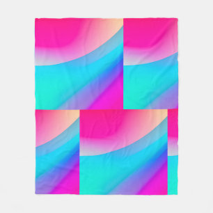 Cobertor De Velo Aquarela abstrata pastel ombre rosa azul