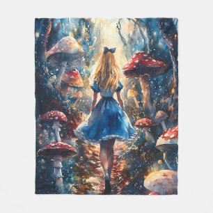 Cobertor De Velo Aquarela Alice no País das Maravilhas