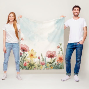 Cobertor De Velo Aquarela de primavera