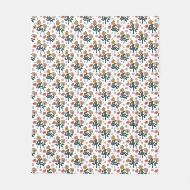 Cobertor De Velo Aquarela floral  (Frente)
