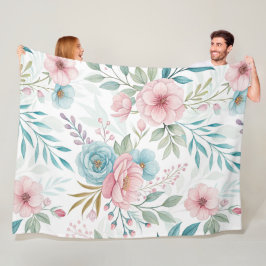 Cobertor De Velo Aquarela Floral Sonhadora