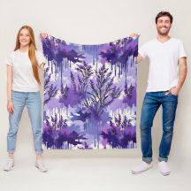 Aquarela Roxa com Flores