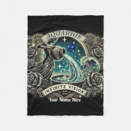 Cobertor De Velo Aquário "Visão Infinita" Fleece Blanket