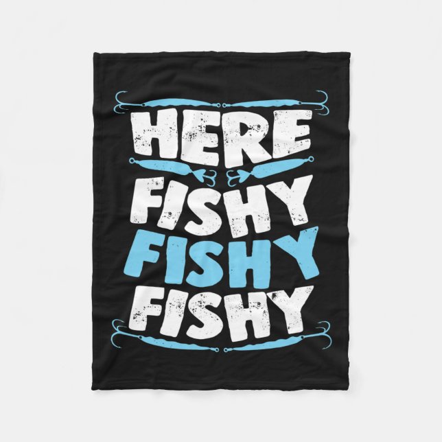 Cobertor De Velo Aqui, Fishy Fishy T Camisa Homens Mulheres Criança (Frente)