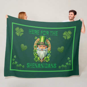 Cobertor De Velo Aqui para o irlandês Shenanigans Leprechaun