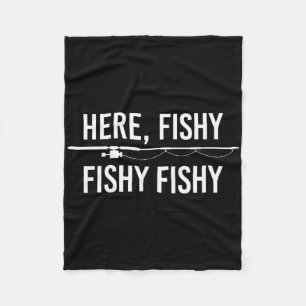 Cobertor De Velo Aqui Peixinho Peixe Engraçado Angling Pai Pescador