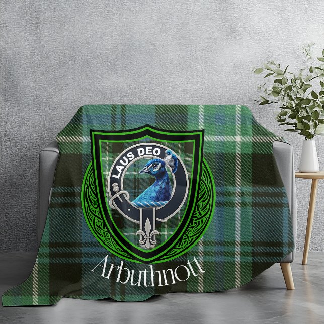 Cobertor De Velo Arbuthnott Escocês Clan Tartan & Crest (Criador carregado)