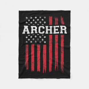 Cobertor De Velo Archer American Flag Usa Patriot Archery