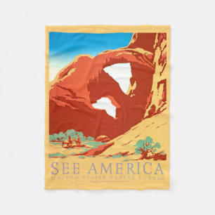 Cobertor De Velo Arches Nat'l Park, Poster vintage WPA, veja a Amé