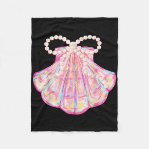 Cobertor De Velo Arco Coquette Summer Vibes Rosa Clam Funny Beach V