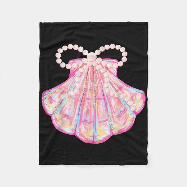 Cobertor De Velo Arco Coquette Summer Vibes Rosa Clam Funny Beach V (Frente)
