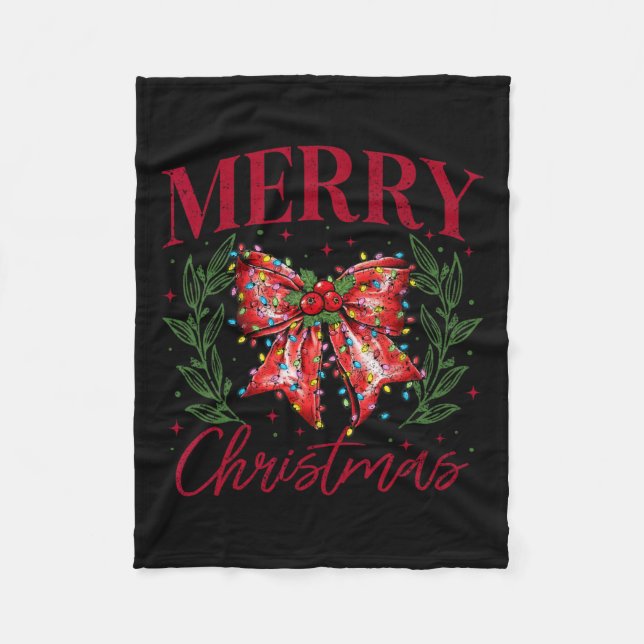 Cobertor De Velo Arco Feriado de Natal Engraçado Feliz Natal (Frente)