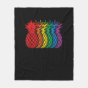 Cobertor De Velo Arco-Íris Abacaxis Aloha Havaiano Orgulho gay Mês