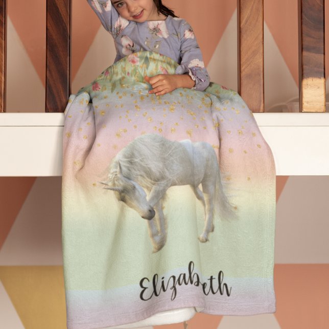 Cobertor De Velo Arco-Íris Dourado Magnético Floral (Criador carregado)