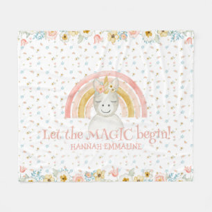 Cobertor De Velo Arco-íris mágico da aguarela da decoração do