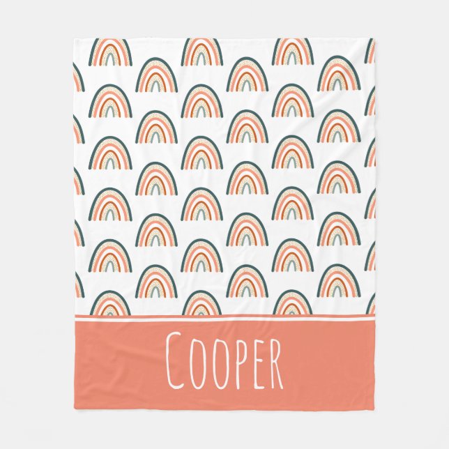 Cobertor De Velo Arco-íris pastel bonito (Frente)