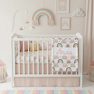 Cobertor De Velo Arco-íris pastel personalizado fofo