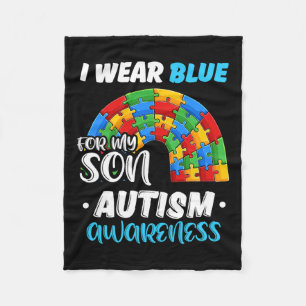 Cobertor De Velo Arco-Íris Quebra-cabeça Autismo Eu Visto Azul Para
