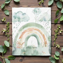 Arco-íris Tons de Verde Aquarela