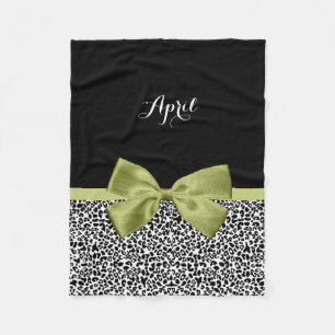 Cobertor De Velo Arco Verde Primavera de Impressão Leopard Bonito