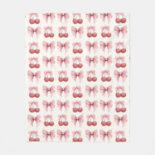 Cobertor De Velo Arcos rosa e Cherries Girly Coquette