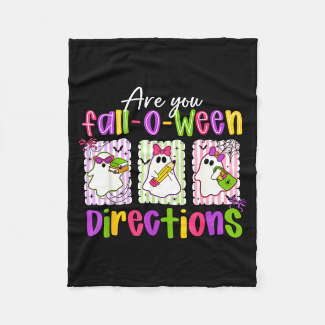 Cobertor De Velo Are You Fall-o-ween Directions Soky Cute Ghost Tea (Frente)