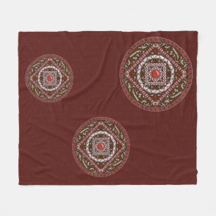 Cobertor De Velo Aries Mandala Fleece Blanket