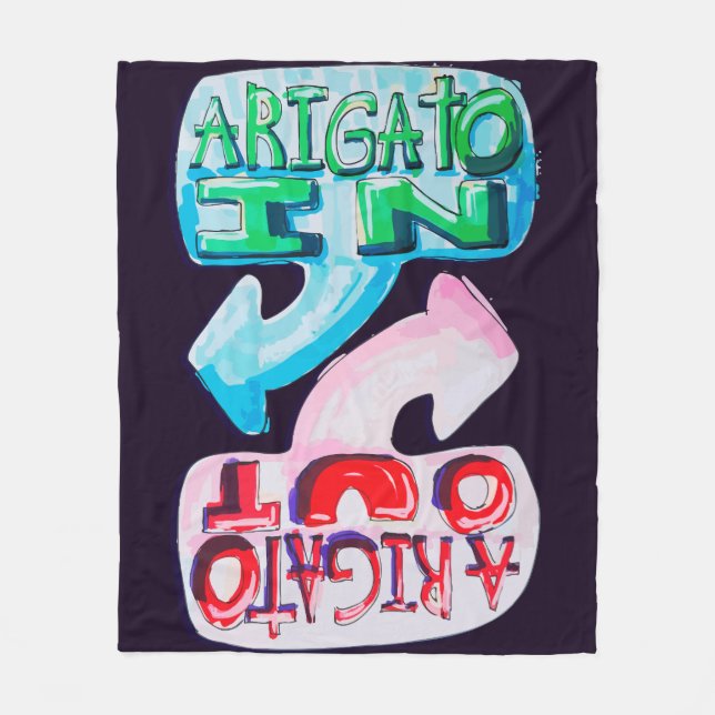 Cobertor De Velo Arigato In, Arigato Out (Frente)