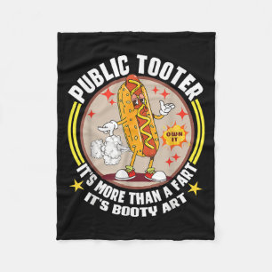 Cobertor De Velo Arma Pública Engraçado Hotdog Fart Piada Booty Art
