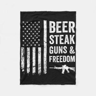 Cobertor De Velo Armas De Beer Steak E Liberdade - Churrasco Americ