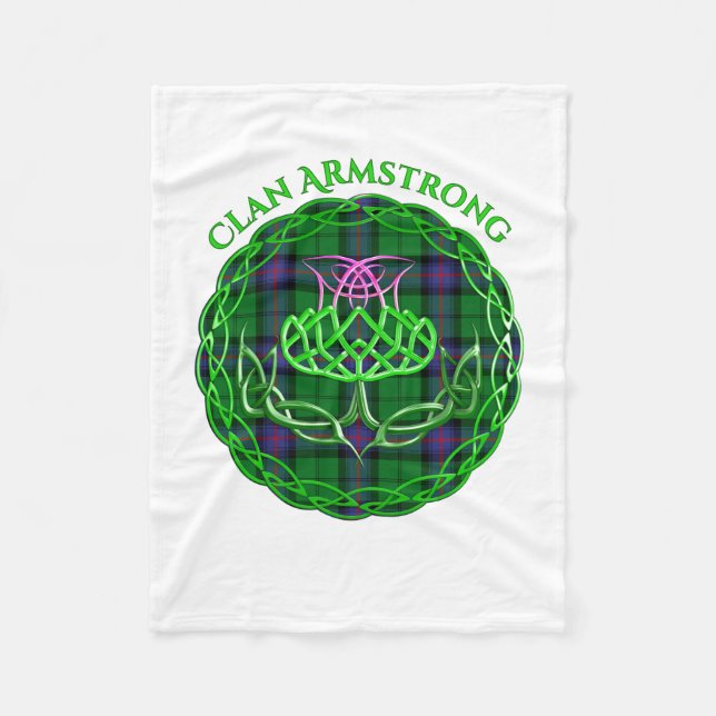 Cobertor De Velo Armstrong Scottish Tartan Celtic Thiste (Frente)