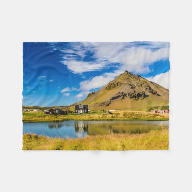Cobertor De Velo Arnarstapi Amtmansshus E Monte Stapafell, Islândia (Frente (Horizontal))