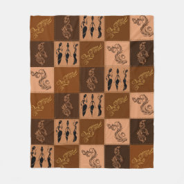 Cobertor De Velo Aroma do café. Patchwork.