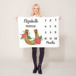 Cobertor De Velo Arranjo Floral de Cavalinho de Ferradura para Bebê