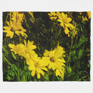 Cobertor De Velo Arrofiraf Balsamroot Yellow Wilflower Abstrato