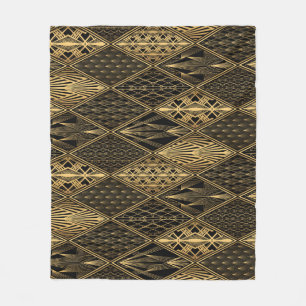 Cobertor De Velo Art Deco Black Dourado Elegance