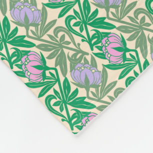 Cobertor De Velo Art Nouveau água rosa lírios damasco