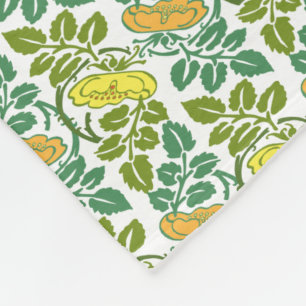 Cobertor De Velo Art Nouveau ButterCup - damask floral wallpaper