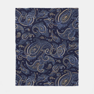 Cobertor De Velo Art Nouveau Floral Denim Design