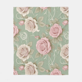 Cobertor De Velo Art Nouveau Inspired Roses In Shades Of Dusty Pink