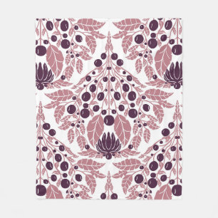 Cobertor De Velo Art Nouveau Mauve & Purple Vintage Floral Scallop