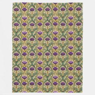Cobertor De Velo Art Nouveau - padrão roxo